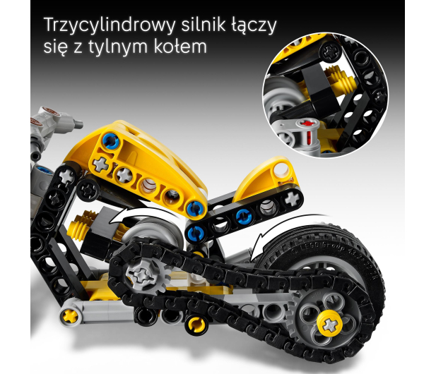 LEGO TECHNIC 42225 Żółty motocykl - 1489548 - zdjęcie 6
